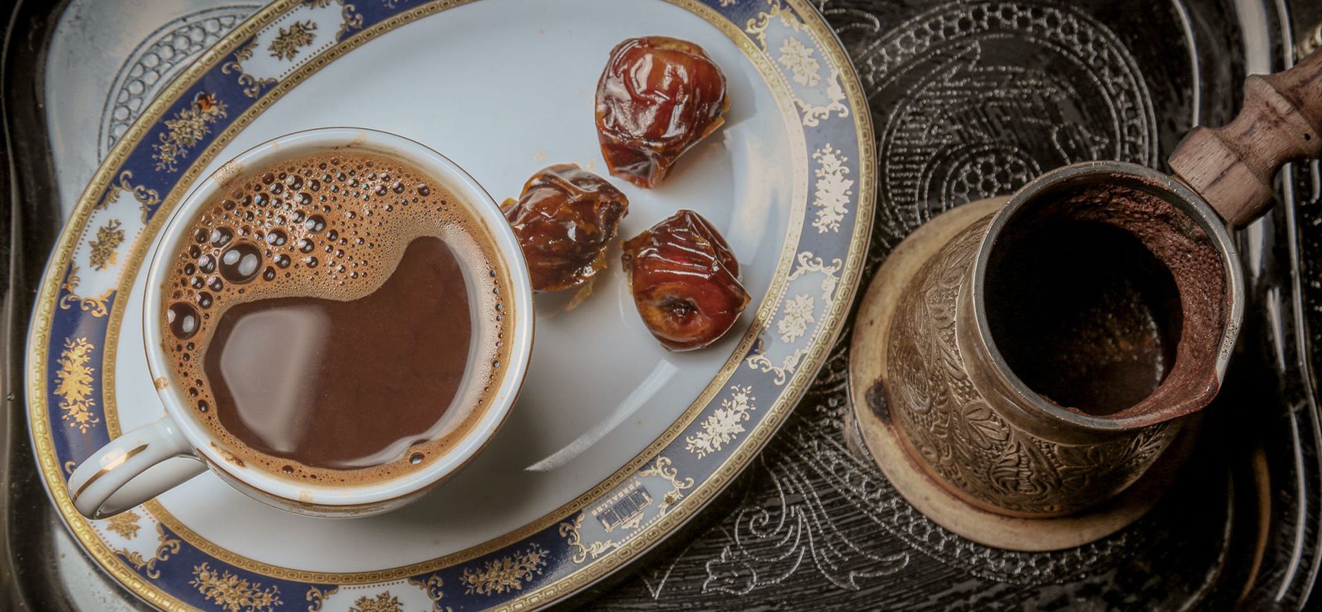 A Cup Of Turkish Coffee And Cezve.