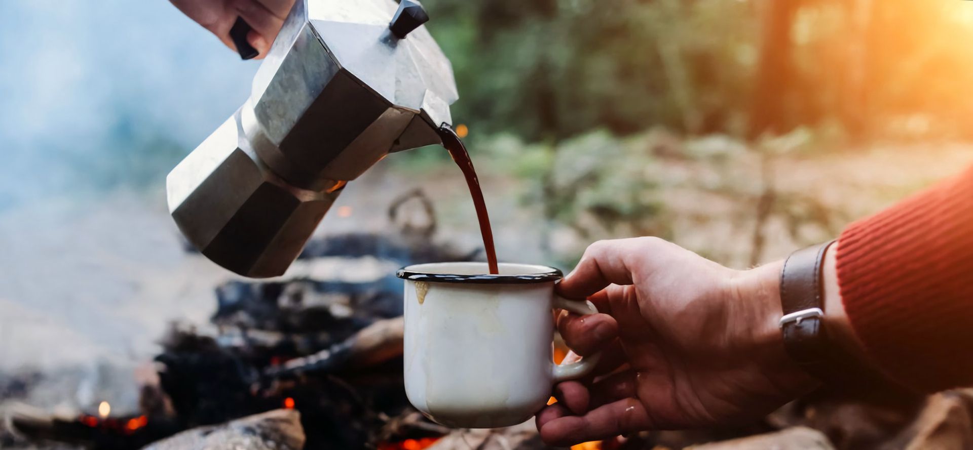 Coffee While Camping.