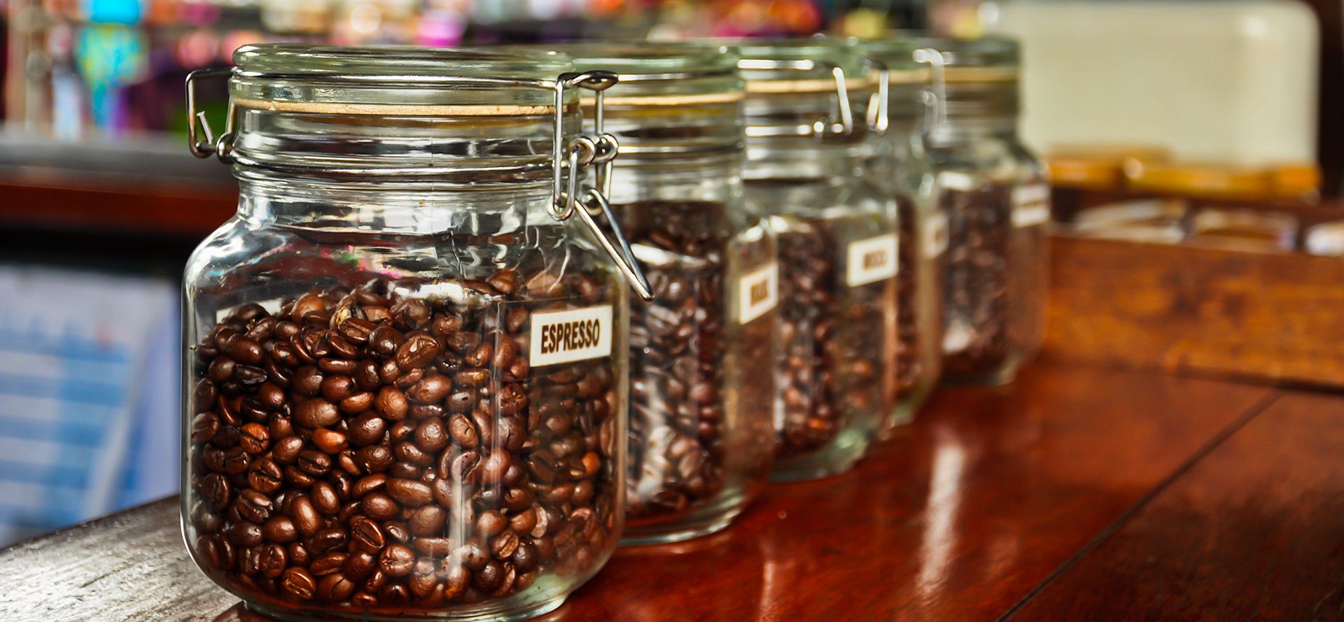 Glass Jars For Coffee Beans.