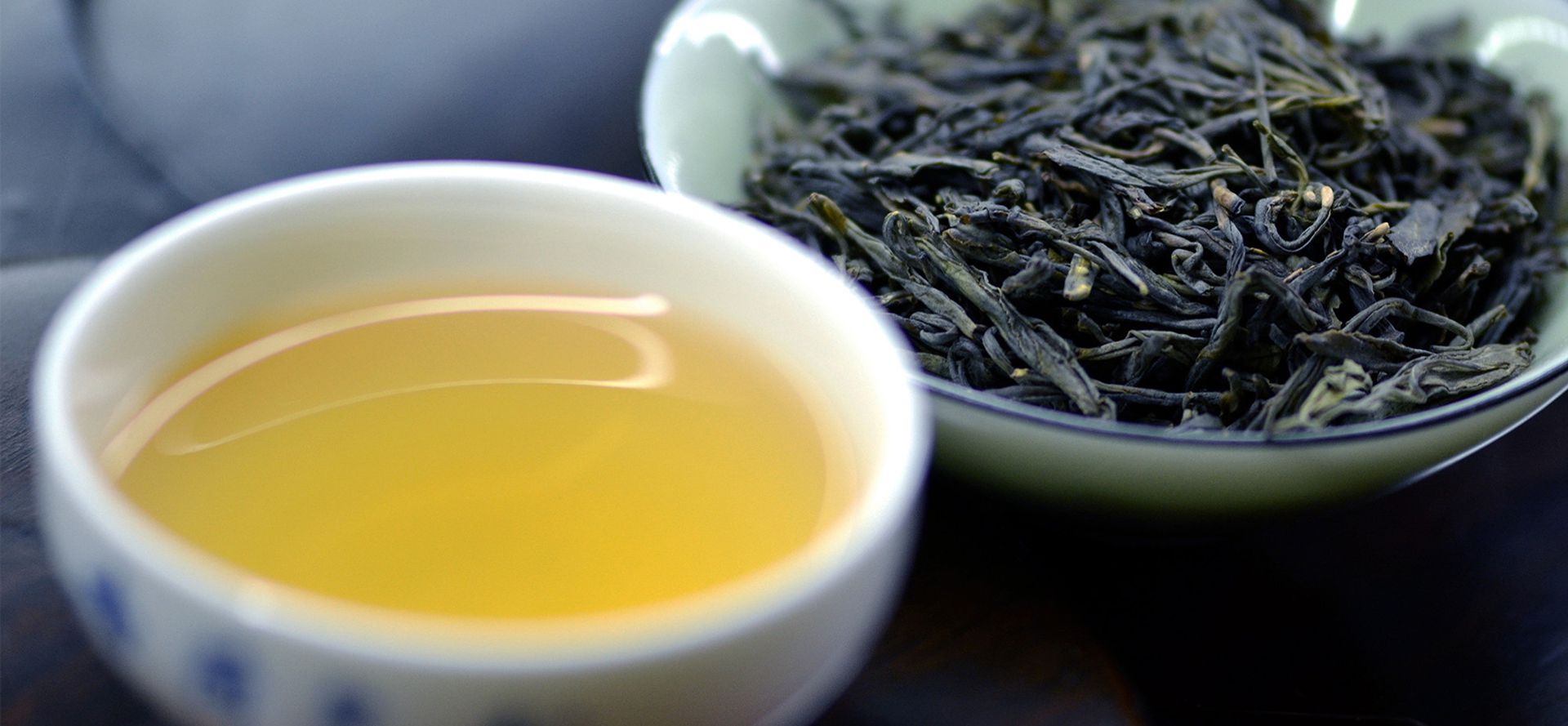 Yellow Tea With Tea Leaf.