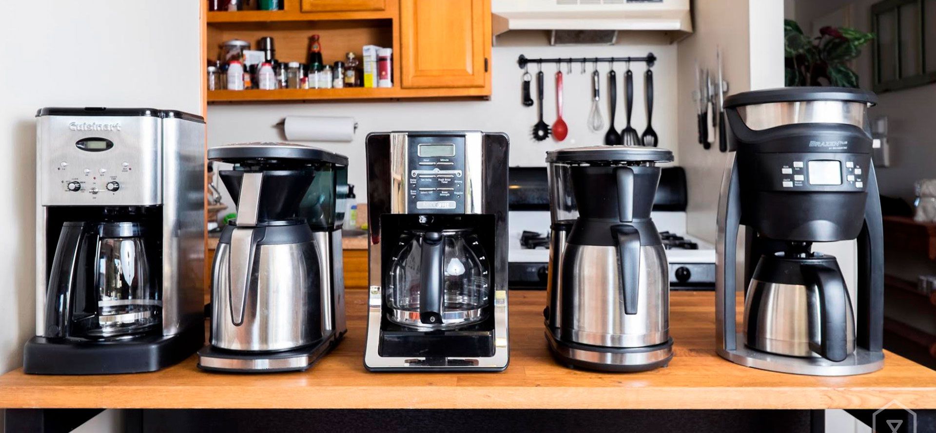 Drip Coffee Makers In The Kitchen.