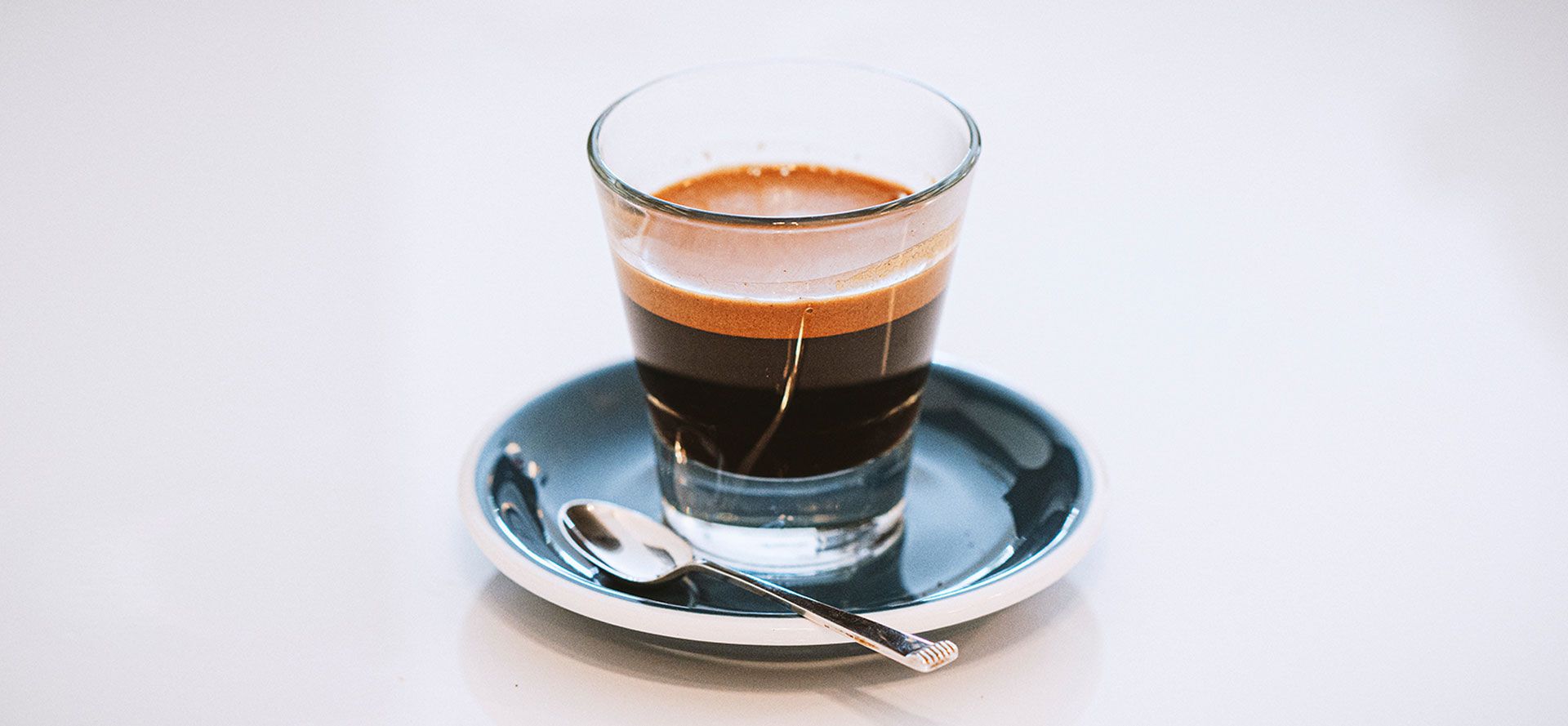 Espresso In The Glass Cup.
