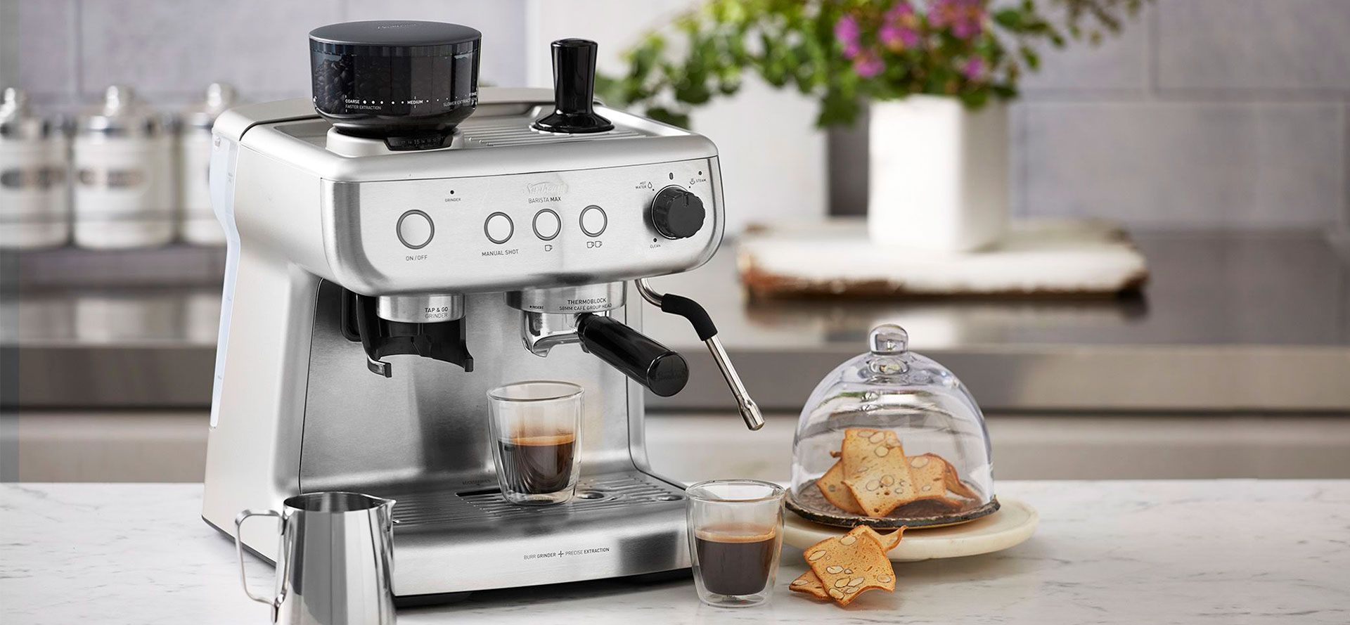 Espresso Machine With Grinder For Home.