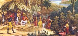 Harvesting Coffee In Ancient Times.
