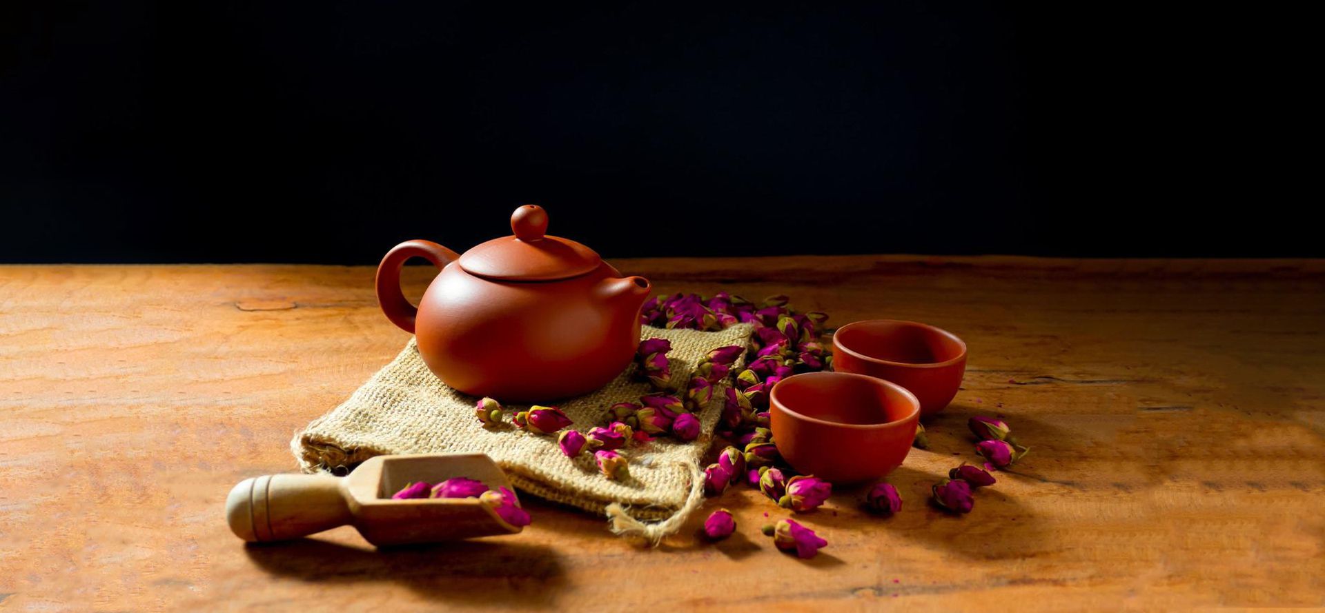 Kettle With Rose Tea.
