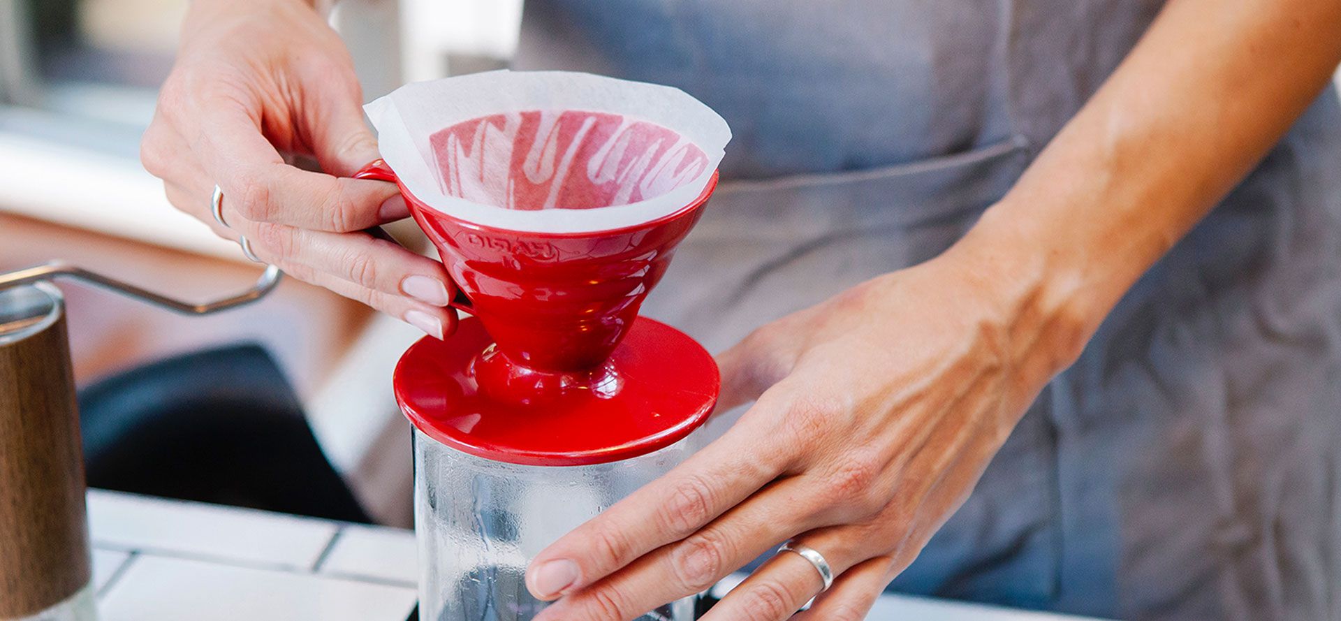 Red Pour Over Maker.