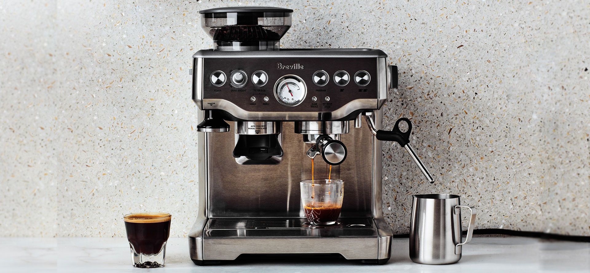 Small Espresso Machine With Grinder.