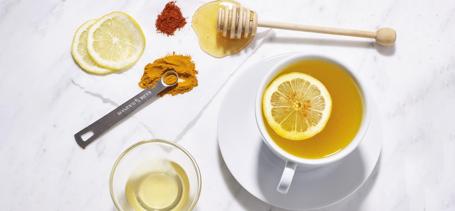 Turmeric Tea With Lemon.